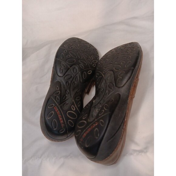 Merrell BRIO Mary Jane Women's 6.5 Brown Leather Slip On Comfort Shoes Ortholite - Picture 6 of 8